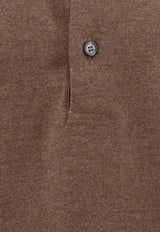 Loro Piana Elia Wool Cashmere Shirt Brown FAO7158_H0QP