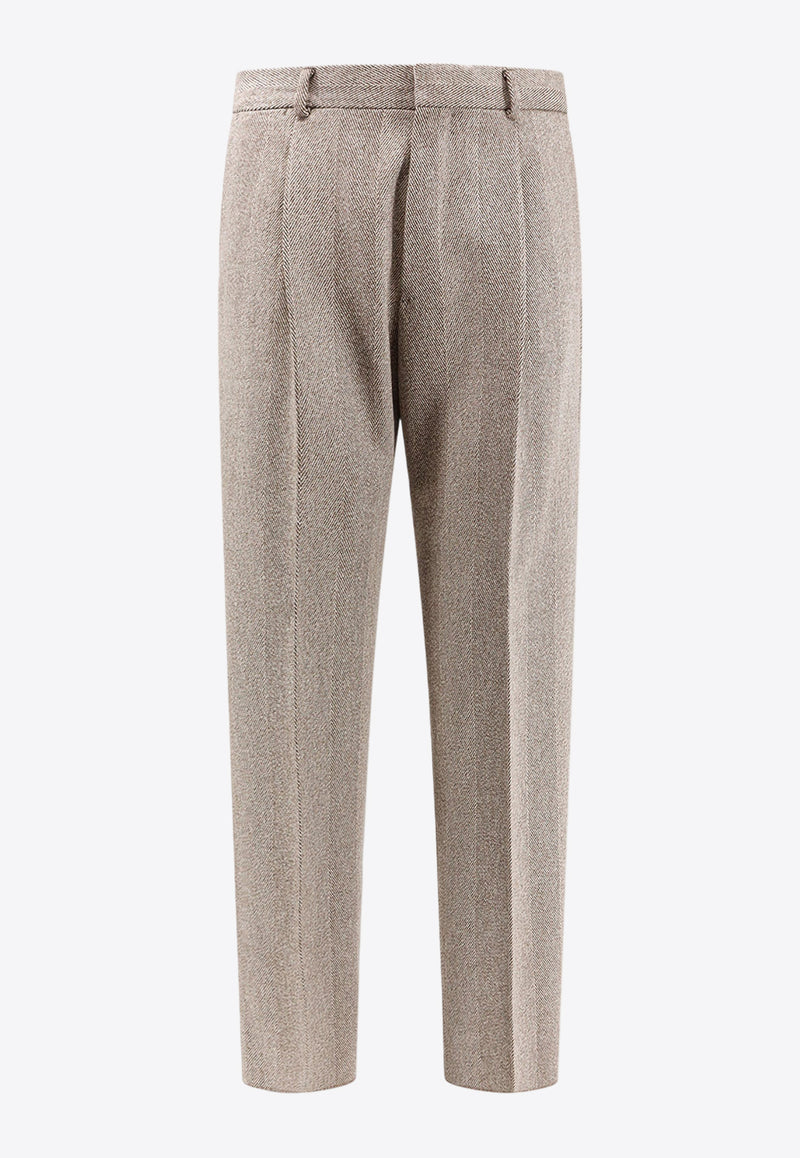 Loro Piana Anden Wool Tailored Pants Beige FAO4578_FSY9