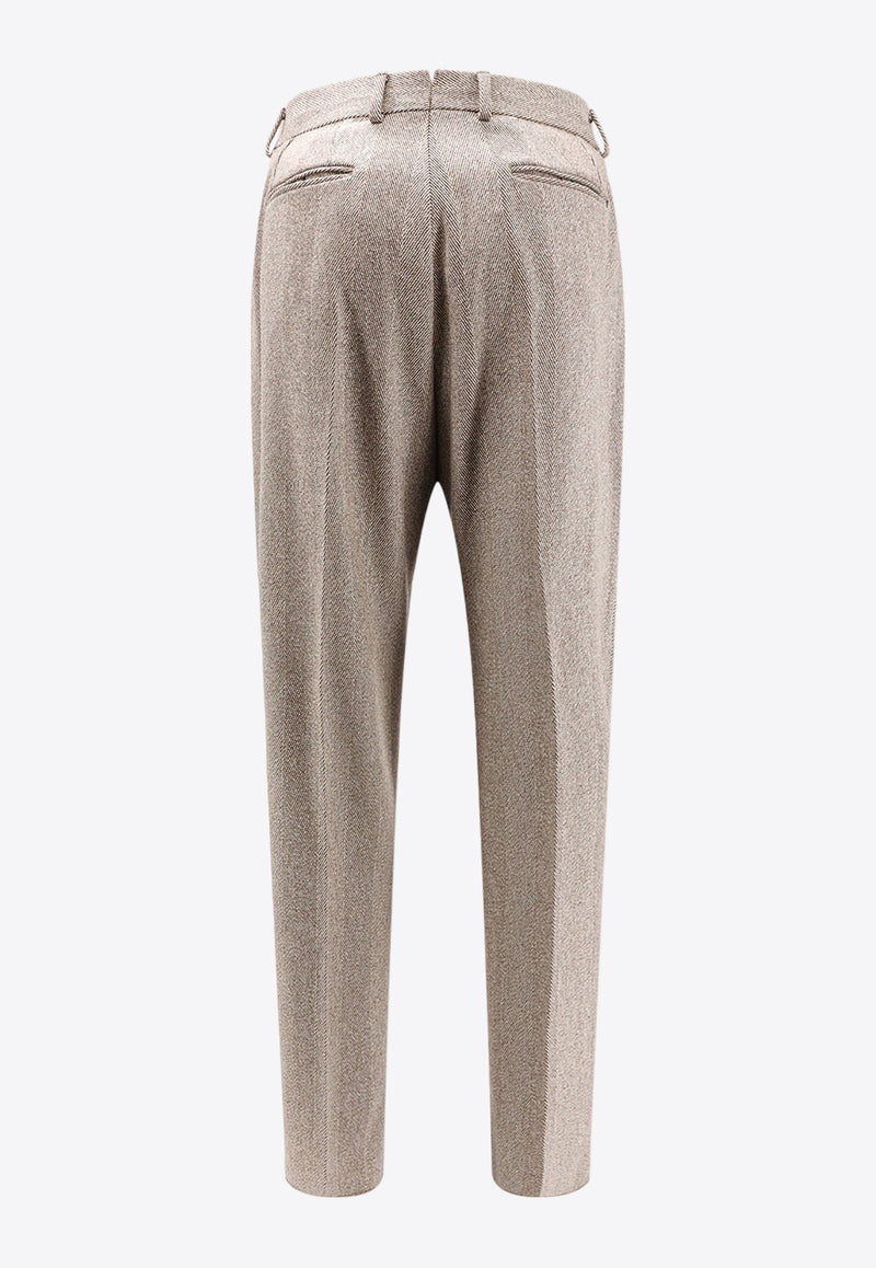 Loro Piana Anden Wool Tailored Pants Beige FAO4578_FSY9