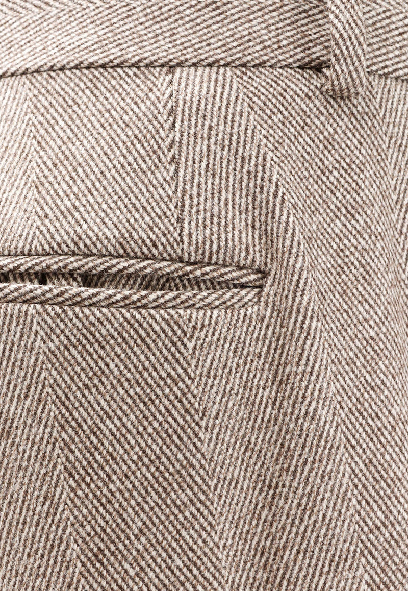 Loro Piana Anden Wool Tailored Pants Beige FAO4578_FSY9