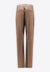 Loro Piana Reinga Wool Cashmere Tailored Pants Brown FAO7215_H0QP