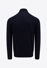 Loro Piana Turtleneck Wool Sweater Navy FAL3612_WA31