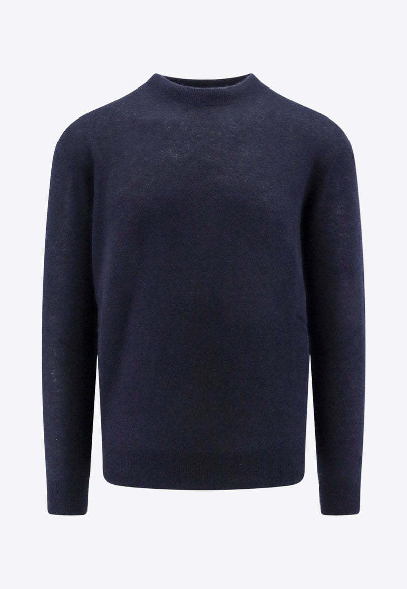 Loro Piana Camino Cashmere-Blend Sweater Blue FAO2828_W000