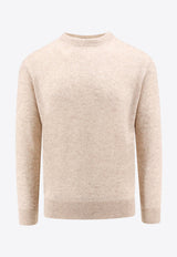 Loro Piana Camino Cashmere-Blend Sweater Beige FAO2828_D844