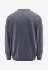 Loro Piana Cashmere Crewneck Sweater Blue FAO4222_W18K