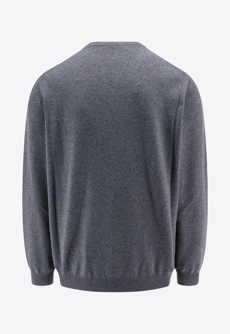 Loro Piana Cashmere Crewneck Sweater Blue FAO4222_W18K