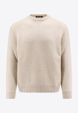 Loro Piana Cervatto Knitted Cashmere Sweater Beige FAO5746_B4K1