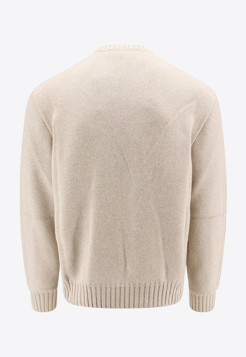 Loro Piana Cervatto Knitted Cashmere Sweater Beige FAO5746_B4K1