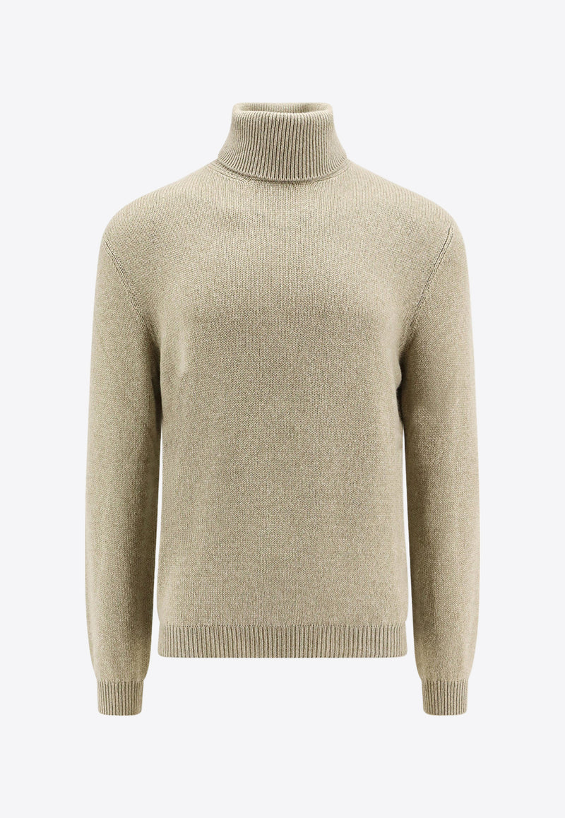 Loro Piana Fobello Turtleneck Cashmere Sweater Green FAO6886_511M