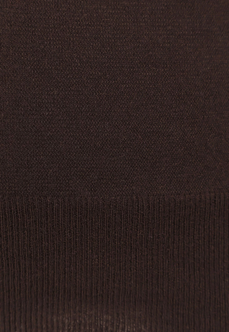 Loro Piana Cashmere Knit Turtleneck Sweater Brown FAF9161_H0QL