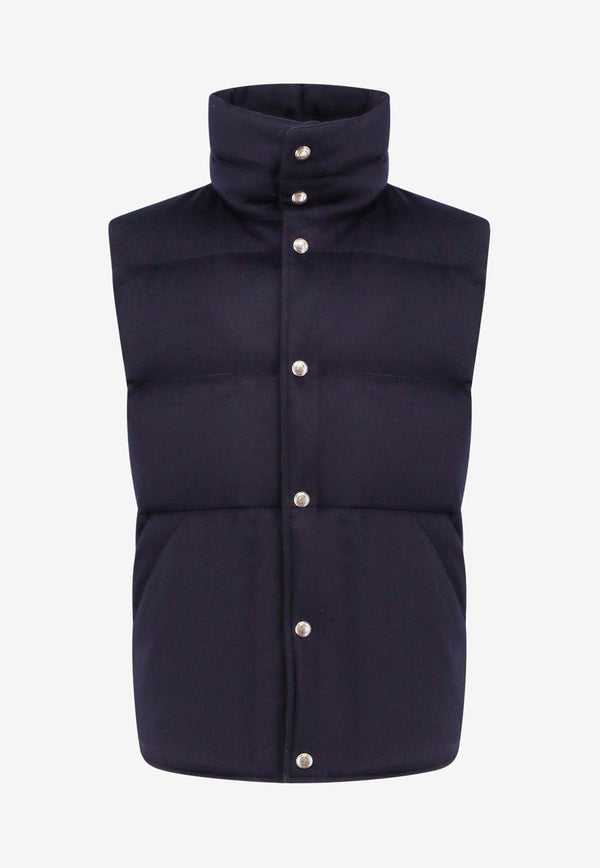 Loro Piana Lucio Padded Vest Blue FAO8393_W000