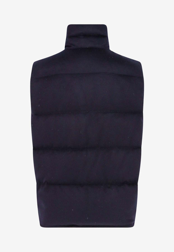 Loro Piana Lucio Padded Vest Blue FAO8393_W000