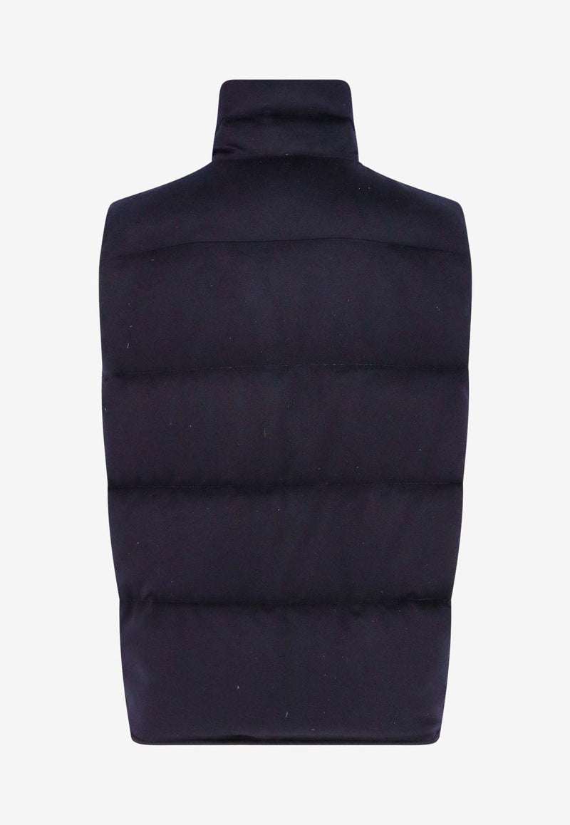 Loro Piana Lucio Padded Vest Blue FAO8393_W000