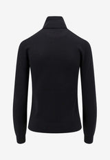 Loro Piana Neo Piuma Cashmere Turtleneck Sweater Black FAM9382_8000