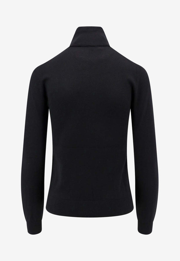 Loro Piana Neo Piuma Cashmere Turtleneck Sweater Black FAM9382_8000