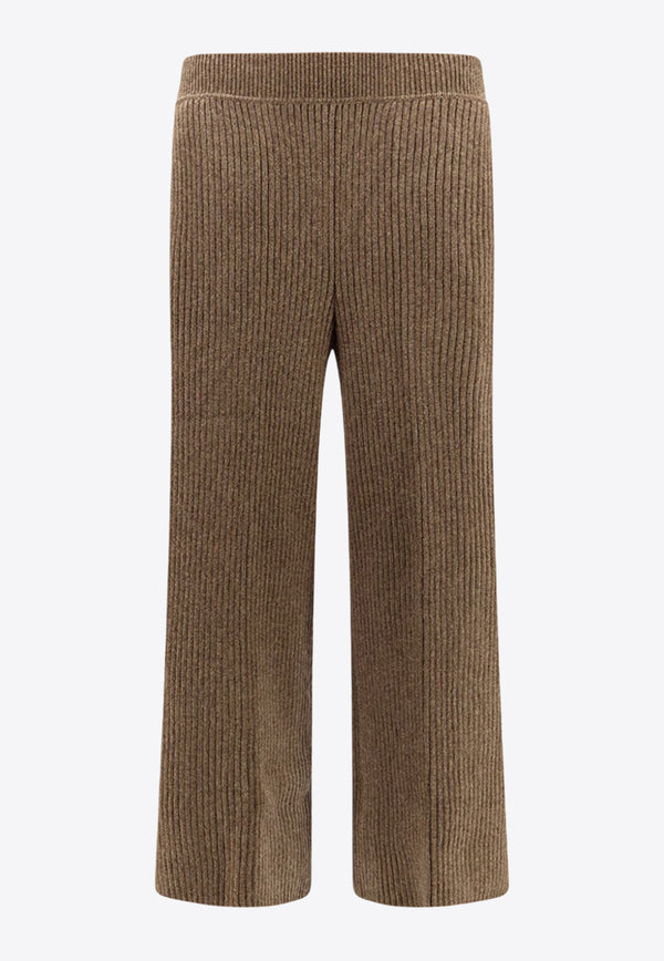 Loro Piana Fobello Rib Knit Pants Brown FAO3433_H0BF