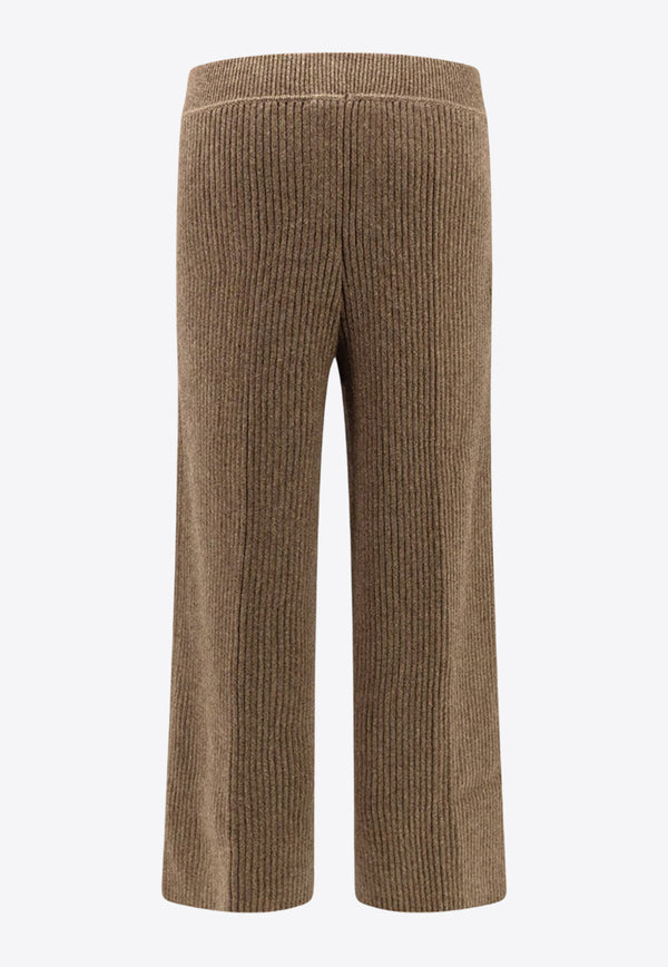 Loro Piana Fobello Rib Knit Pants Brown FAO3433_H0BF