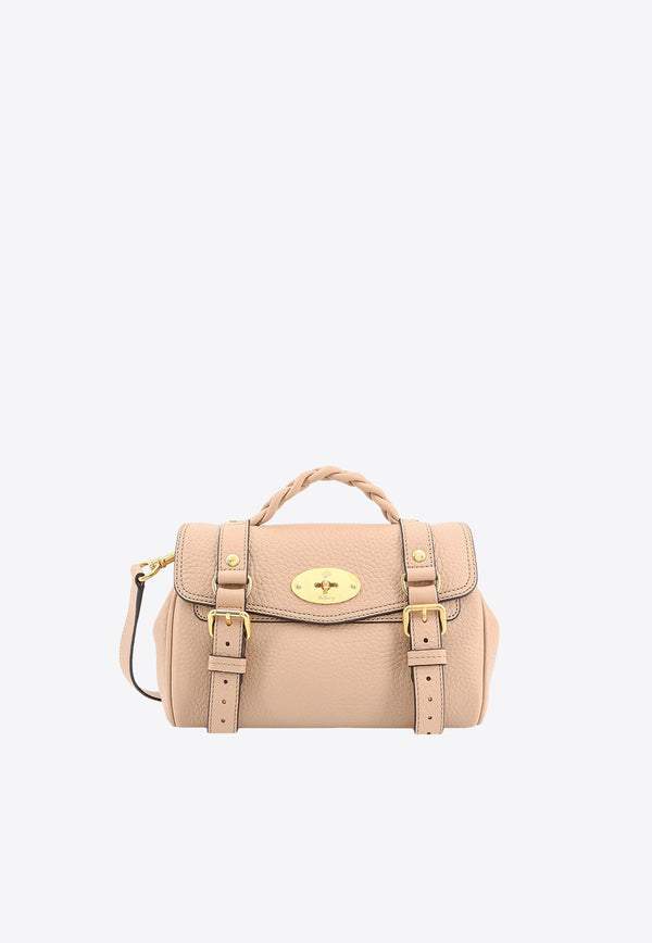 Mulberry Mini Alexa Leather Top Handle Bag Beige RL6595736_E631