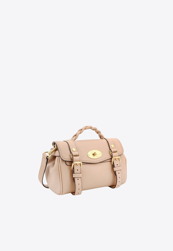 Mulberry Mini Alexa Leather Top Handle Bag Beige RL6595736_E631