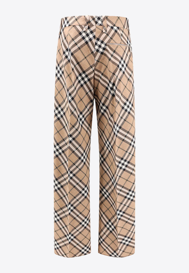 Burberry Vintage Check Straight-Leg Pants Beige 8091946_C1202