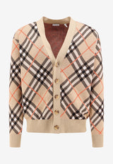 Burberry Vintage Check Mohair Wool Cardigan Beige 8093494_B9368