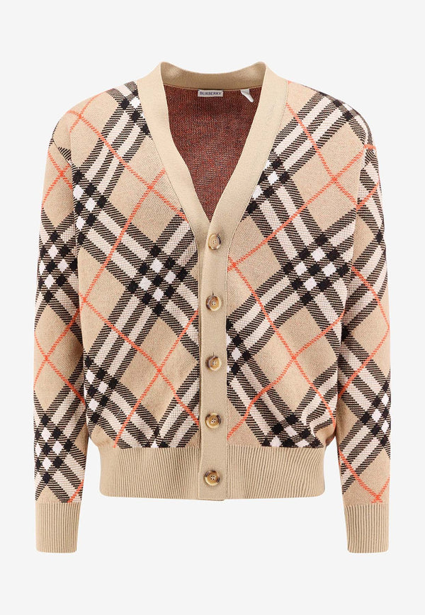 Burberry Vintage Check Mohair Wool Cardigan Beige 8093494_B9368