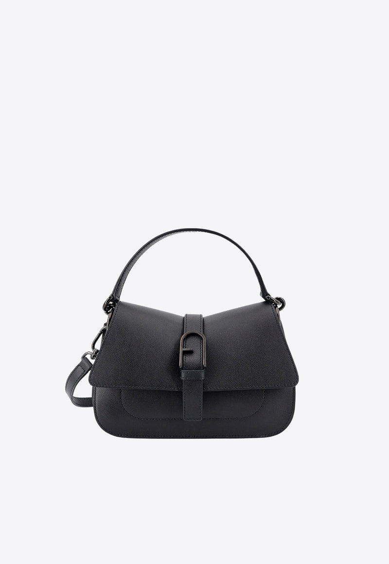 Furla Mini Flow Leather Top Handle Bag Black WB01032BX2045_NERO