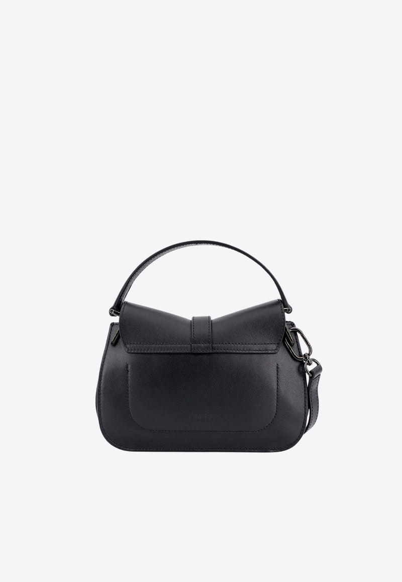 Furla Mini Flow Leather Top Handle Bag Black WB01032BX2045_NERO