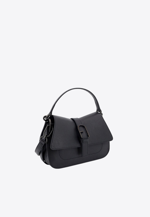 Furla Mini Flow Leather Top Handle Bag Black WB01032BX2045_NERO