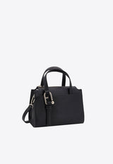 Furla Small Nuvola Boston Leather Top Handle Bag Black WB01337BX2045_NERO