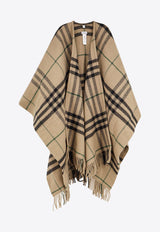 Burberry Checked Wool Cape Beige 8090880_C1167