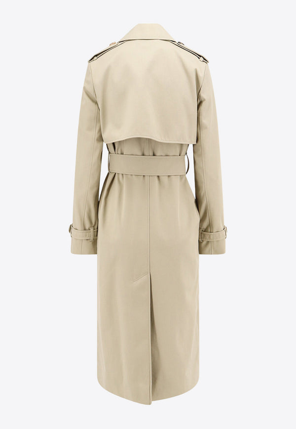 Burberry Double-Breasted Trench Coat Beige 8093045_A3888