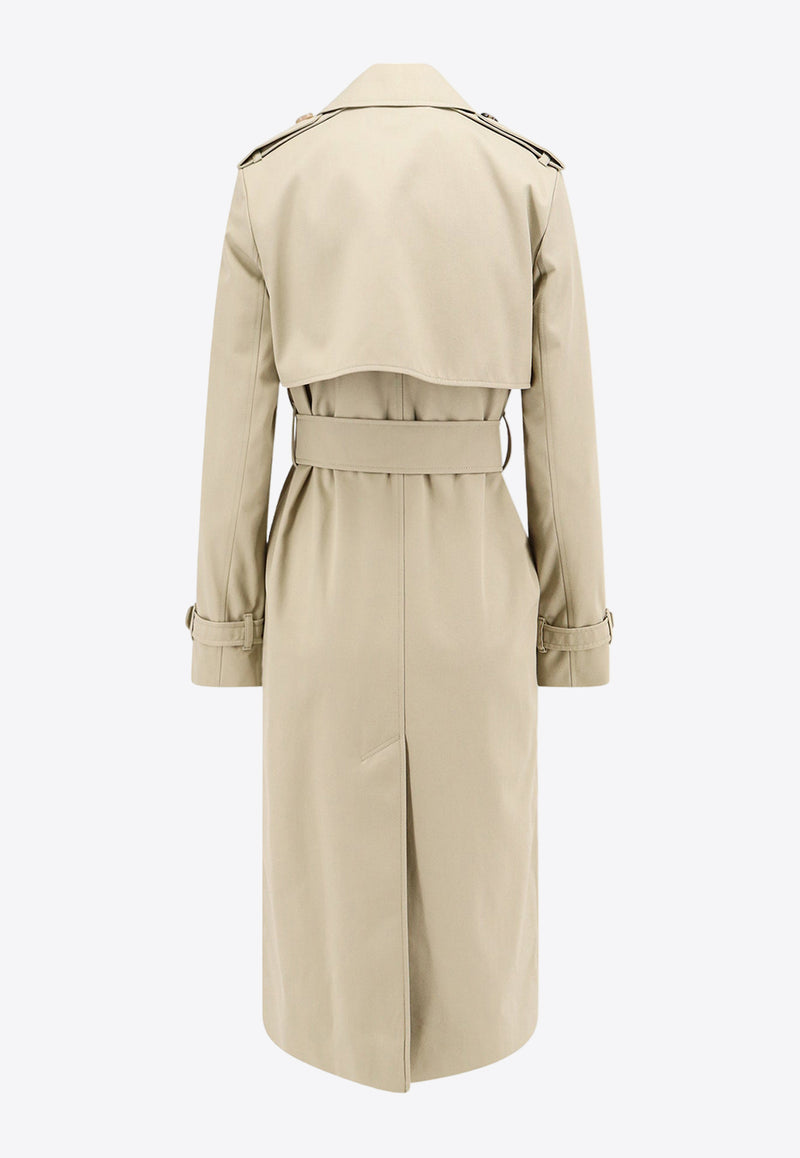 Burberry Double-Breasted Trench Coat Beige 8093045_A3888