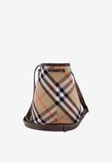 Burberry Vintage Check Canvas Bucket Bag Beige 8093804_B9368