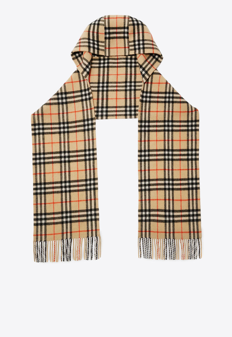 Burberry Vintage Check Hooded Scarf Beige 8097492_B9719