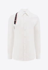 Alexander McQueen Harness Long-Sleeved Shirt White 615271QRN44_9000