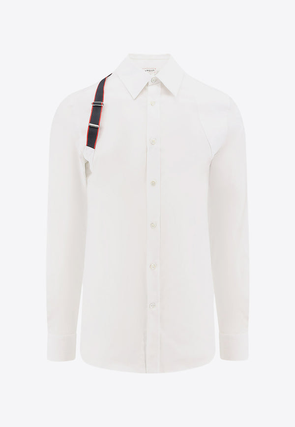 Alexander McQueen Harness Long-Sleeved Shirt White 615271QRN44_9000