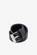 Bottega Veneta Intrecciato Leather Belt Black 799046V4KF1_8803