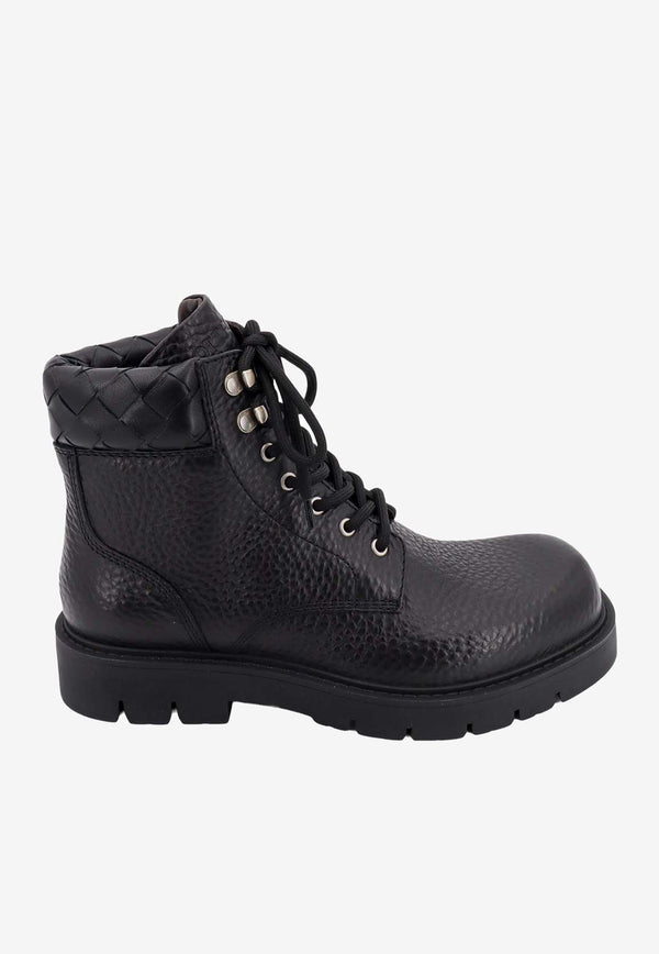 Bottega Veneta Haddock Leather Ankle Boots Black 796451V4EP0_1001