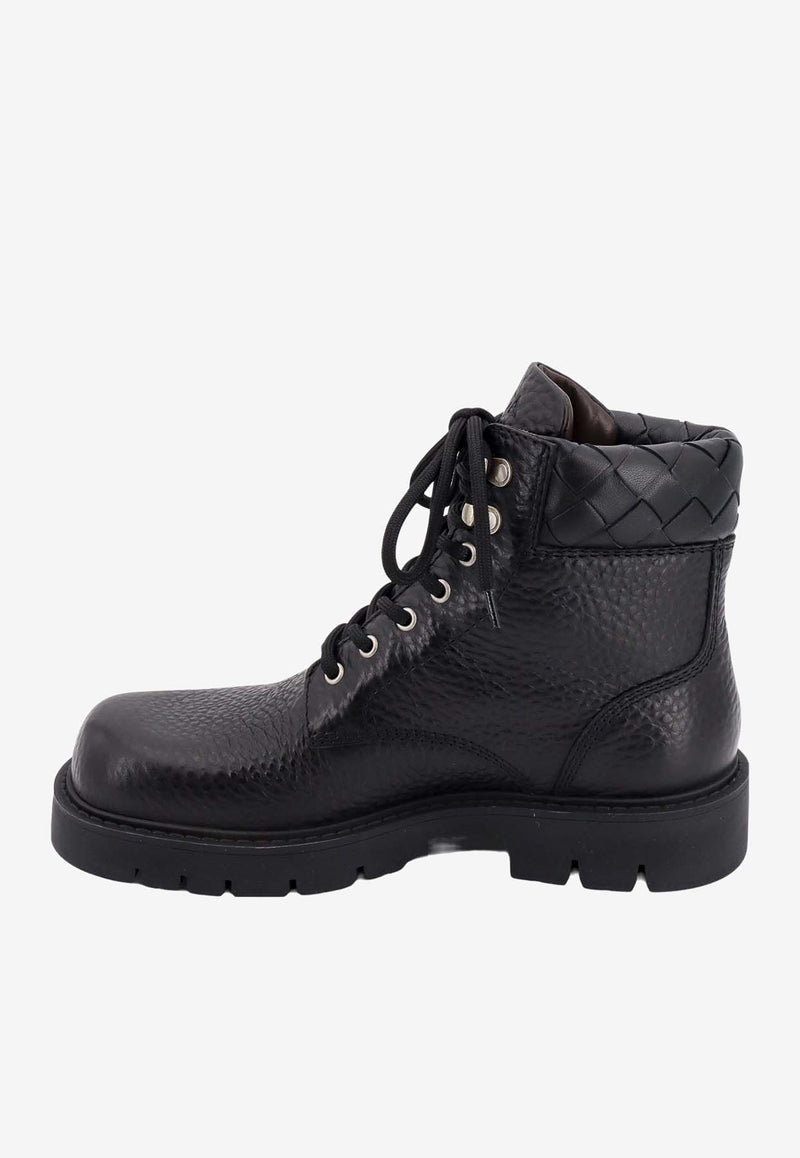 Bottega Veneta Haddock Leather Ankle Boots Black 796451V4EP0_1001