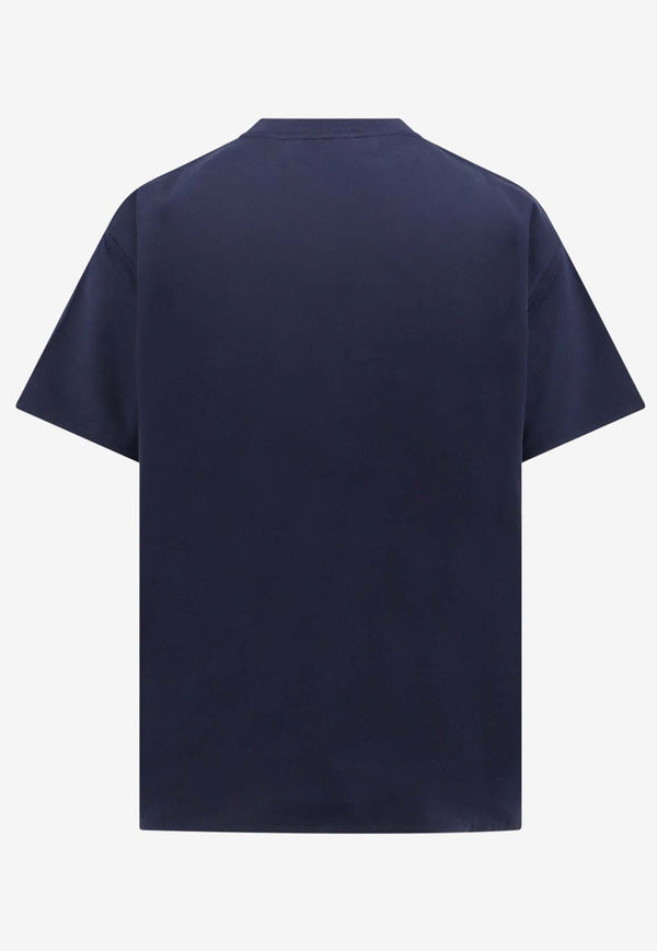 Bottega Veneta Double-Layer Crewneck T-shirt Blue 754683V4KV0_4120