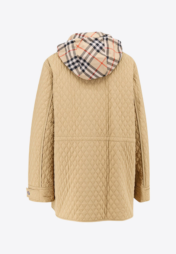 Burberry Quilted Zip-Up Jacket Beige 8093877_B8626