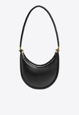 Bottega Veneta Hula Hoop Leather Shoulder Bag Black 794902V3IW1_1019