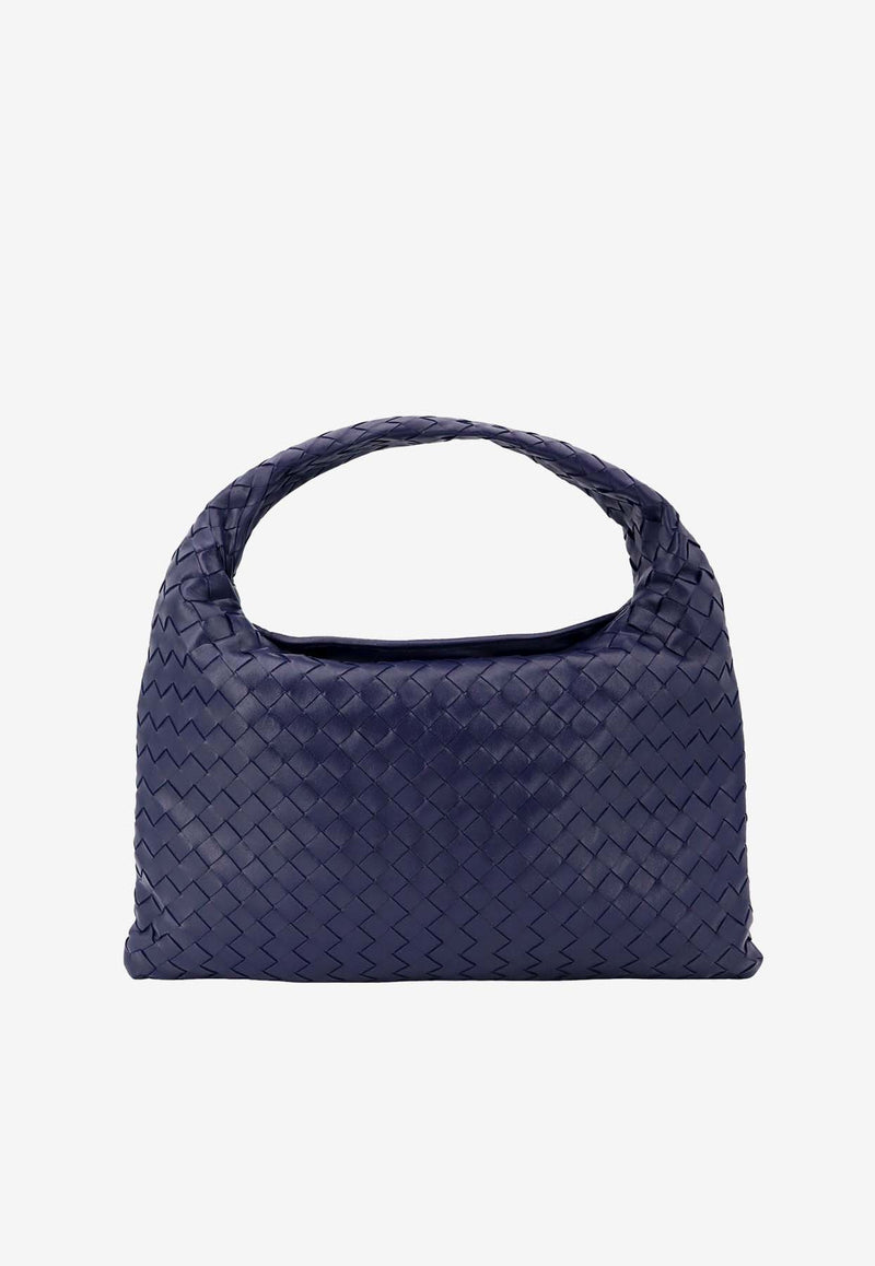 Bottega Veneta Small Hop Intrecciato Leather Shoulder Bag Blue 796262V3IV1_4527