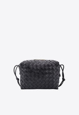 Bottega Veneta Small Loop Intrecciato Leather Crossbody Bag Black 723548V1G11_8425