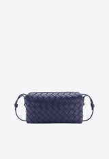 Bottega Veneta Small Loop Intrecciato Leather Shoulder Bag Blue 786626V1G11_4528