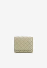 Bottega Veneta Intrecciato Leather Tri-Fold Wallet Travertine 776033VCPP6_8369