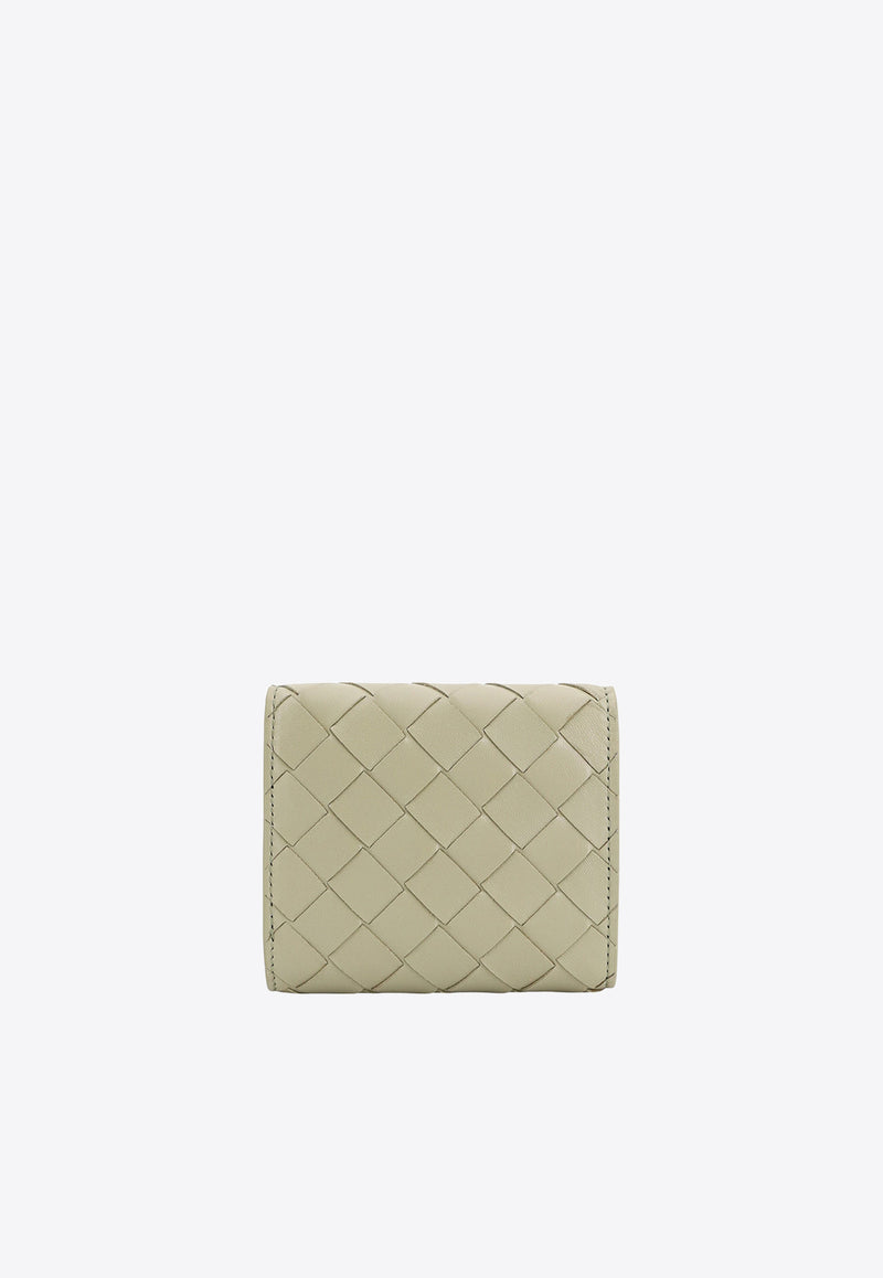 Bottega Veneta Intrecciato Leather Tri-Fold Wallet Travertine 776033VCPP6_8369