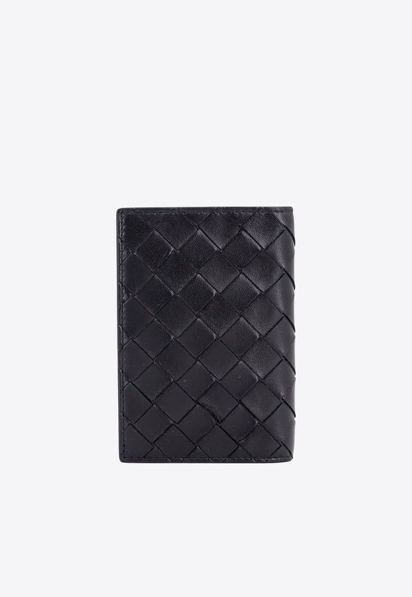 Bottega Veneta Intrecciato Leather Passport Holder Black 749954VCPP2_8425