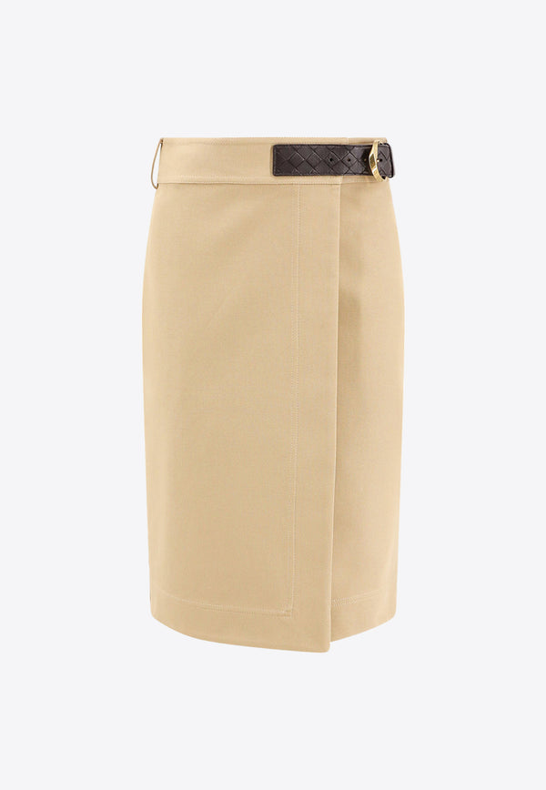 Bottega Veneta Belted Wrap Midi Skirt Beige 791599V0BT0_1434